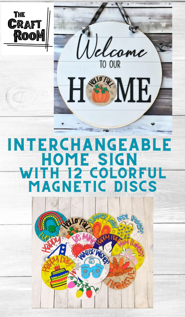 Home Sign with Vibrant Color Interchangeables