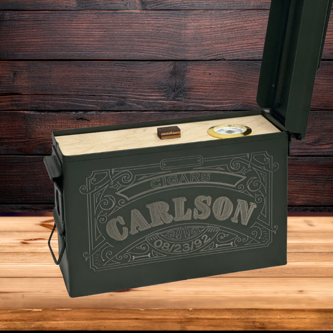 Ammo Box Humidor Personalized