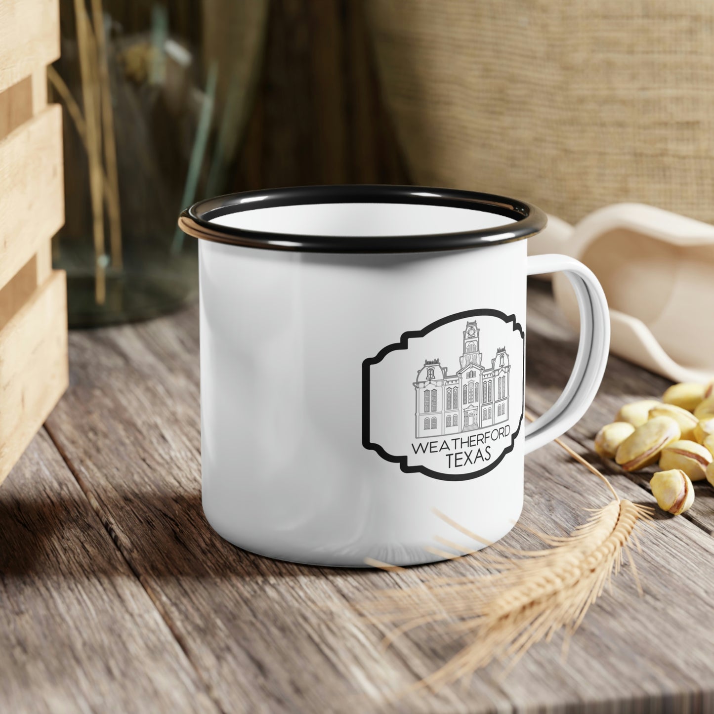 Parker County Courthouse Enamel Camp Cup