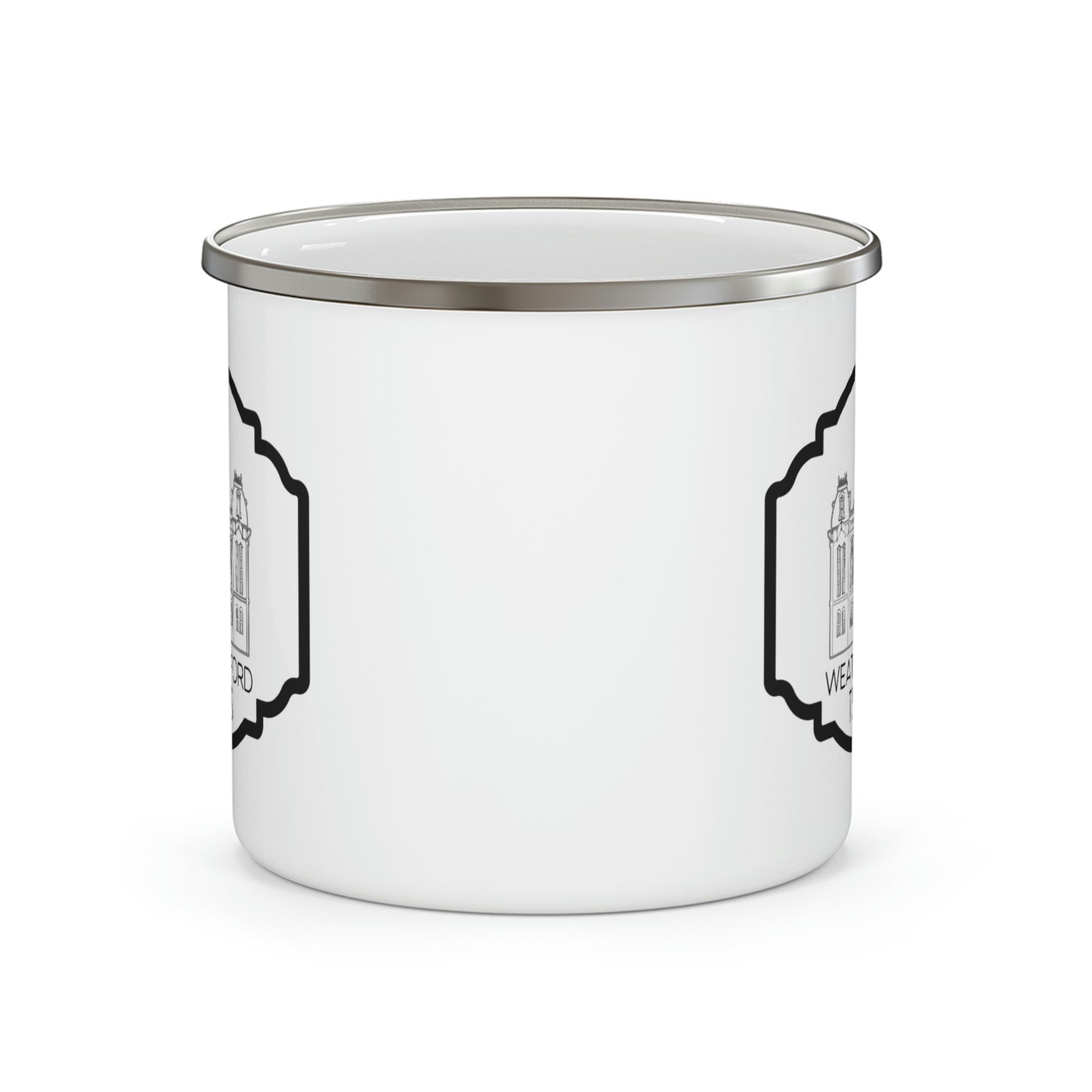Parker County Courthouse Silver Top Enamel Camping Mug