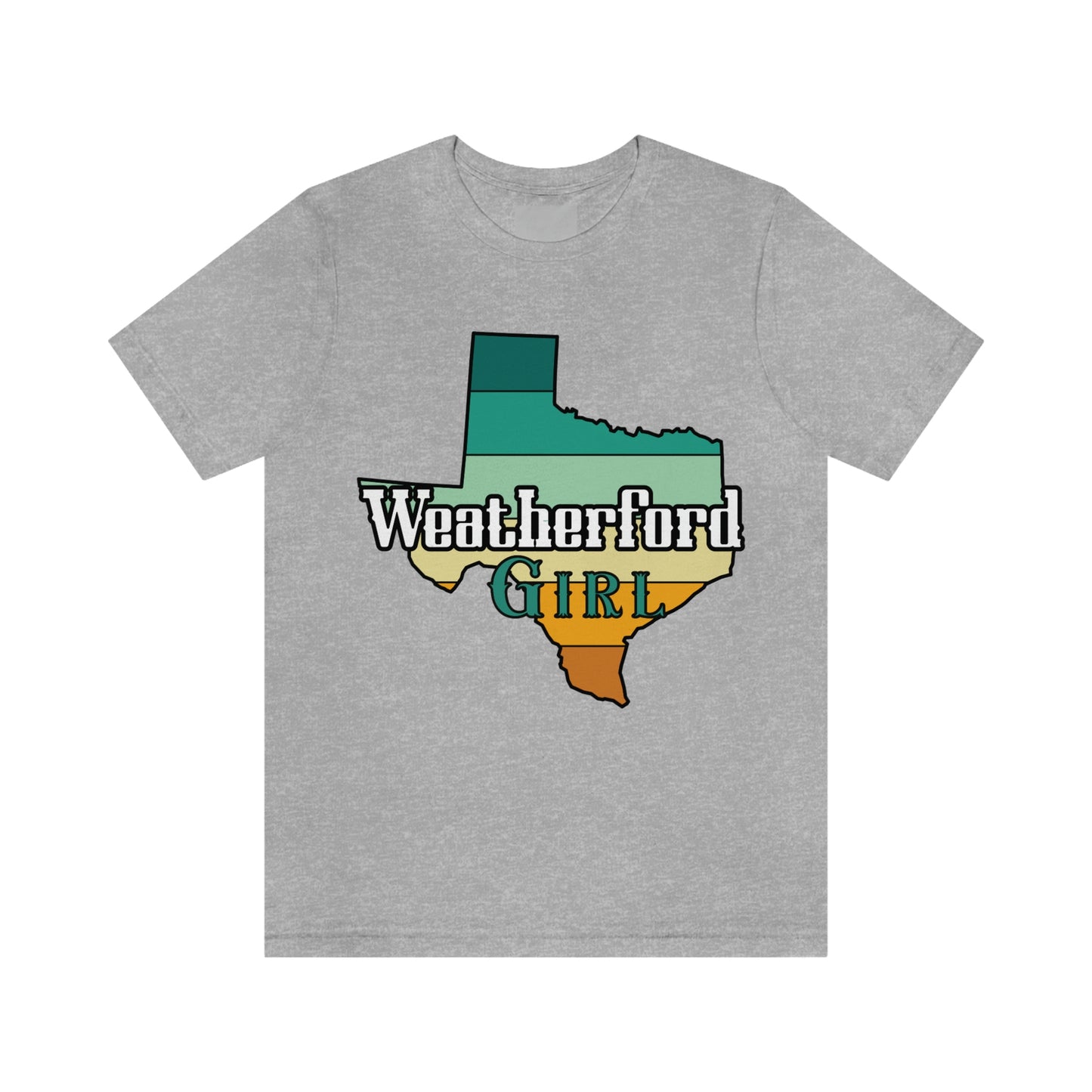 Weatherford Girl Texas State Retro Tee