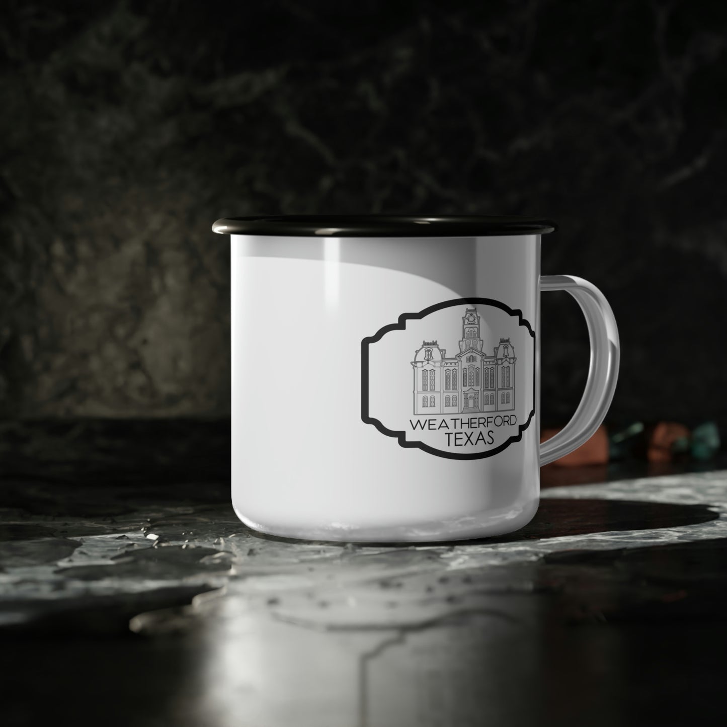 Parker County Courthouse Enamel Camp Cup
