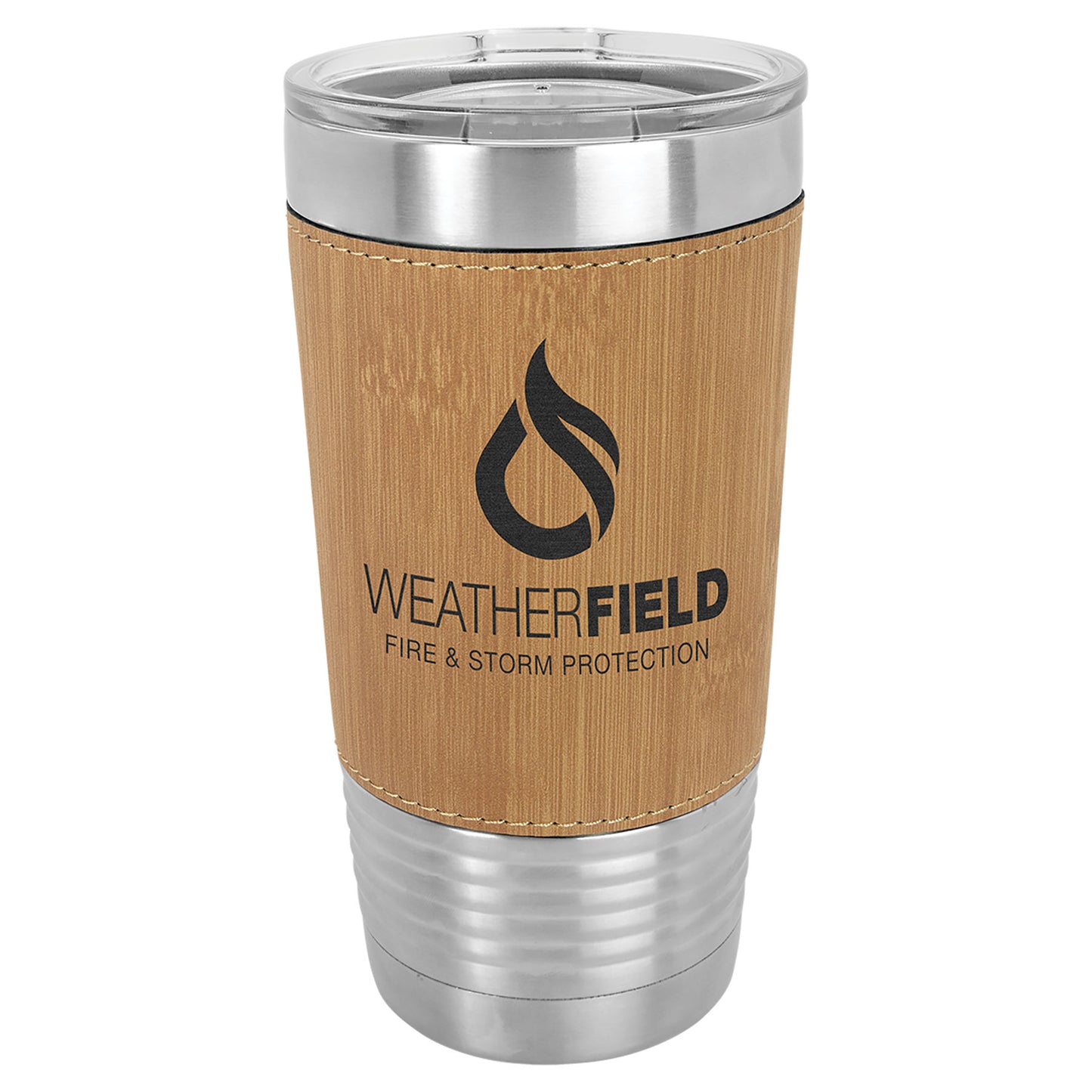 20 Oz Personalized Leather Wrapped Tumbler
