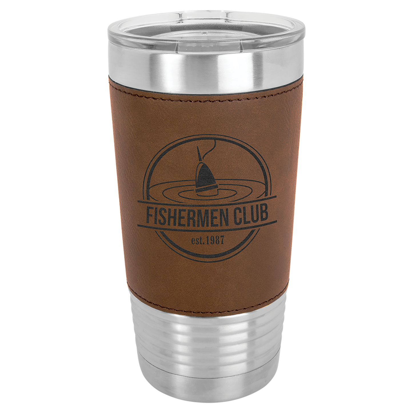 20 Oz Personalized Leather Wrapped Tumbler