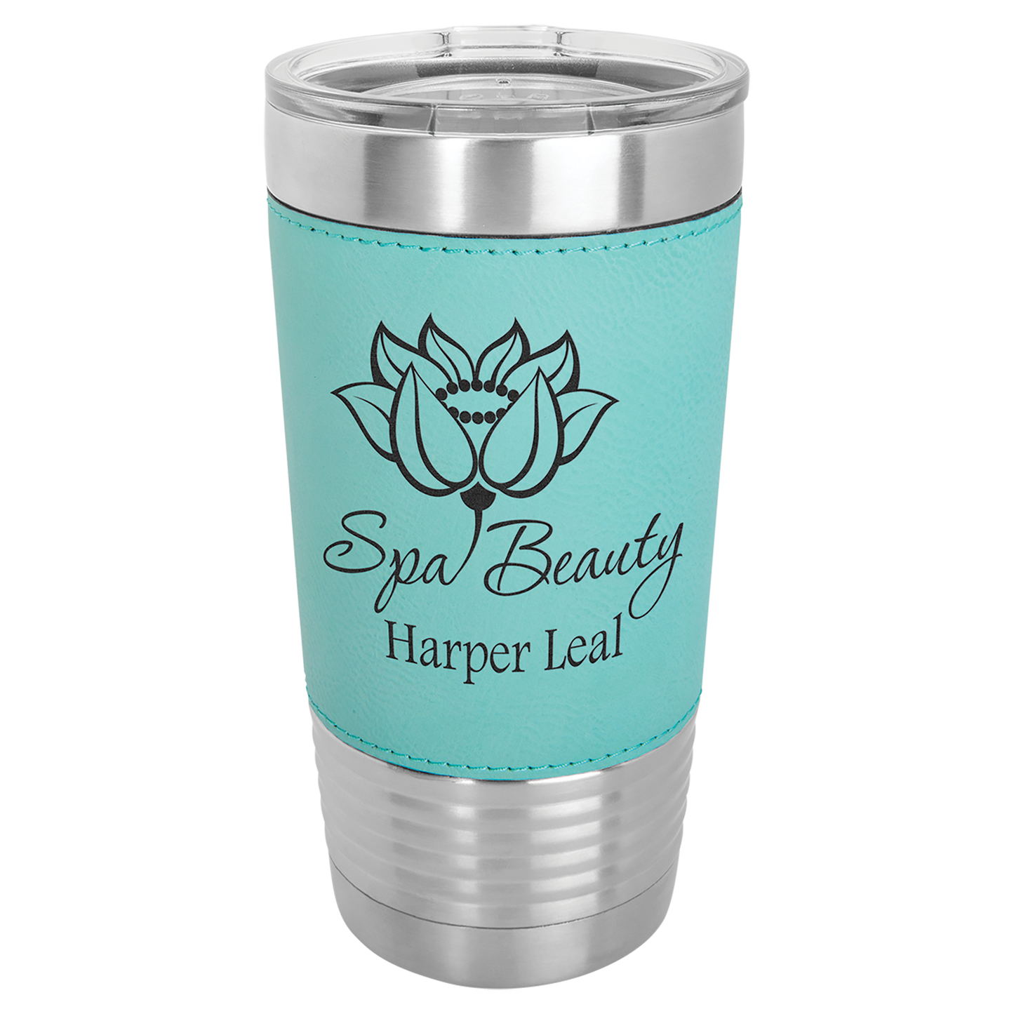 20 Oz Personalized Leather Wrapped Tumbler