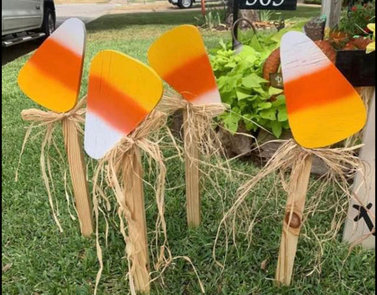 Candy Corn Yard Stakes