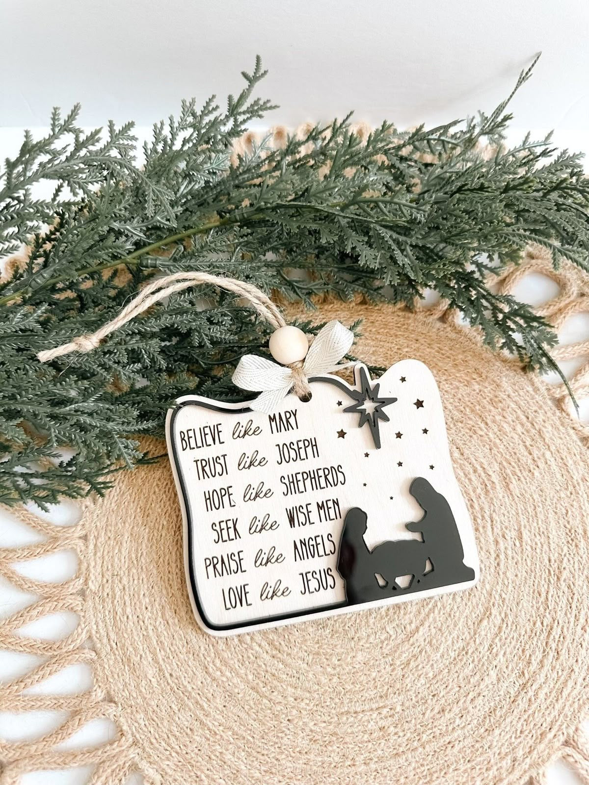 Believe Like Mary Ornament