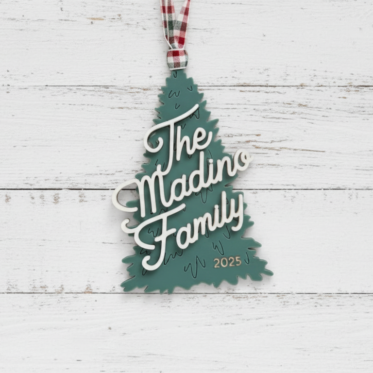 Personalized Family Christmas Tree Ornament