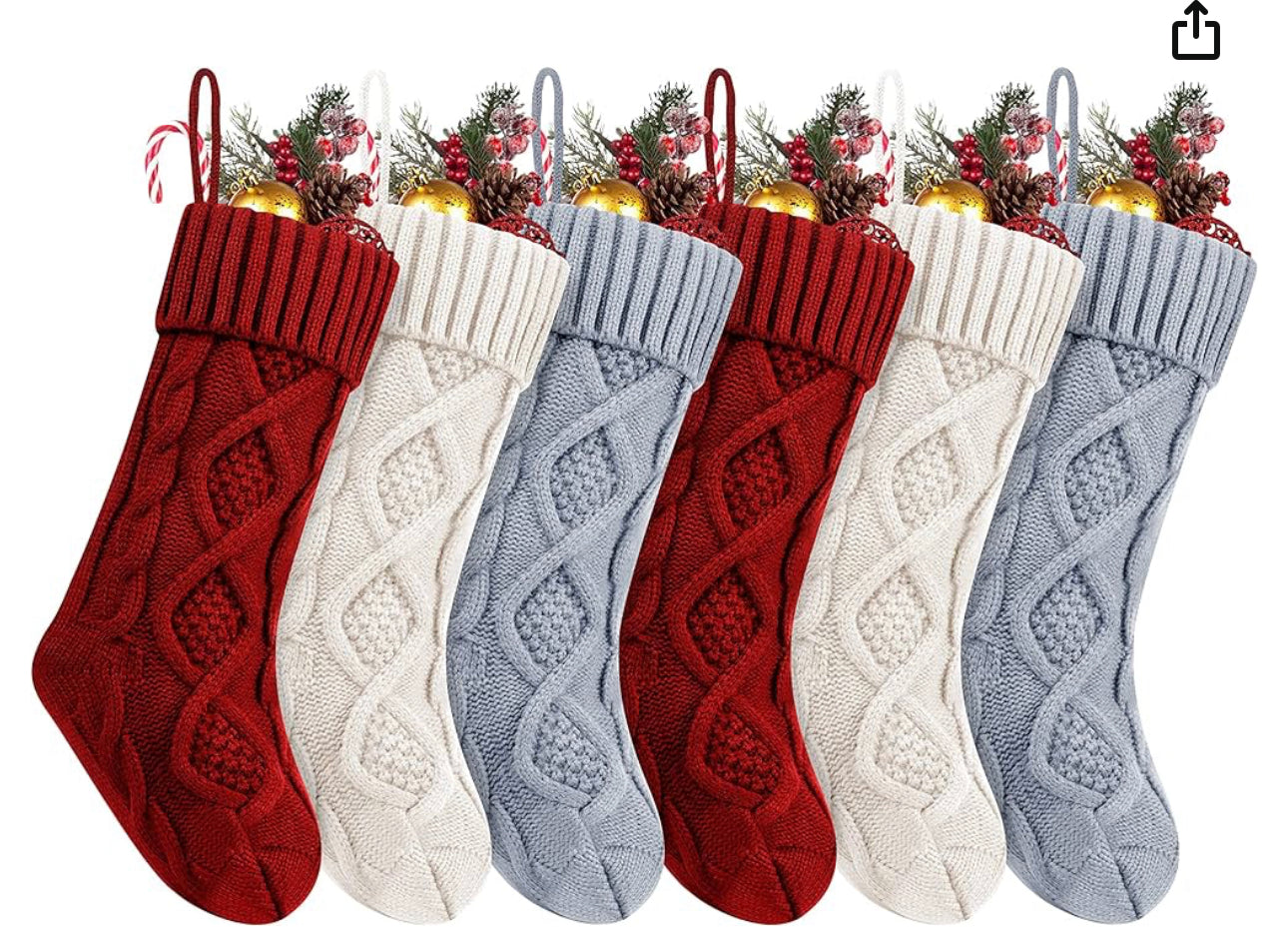 Personalized Knit Christmas Stocking