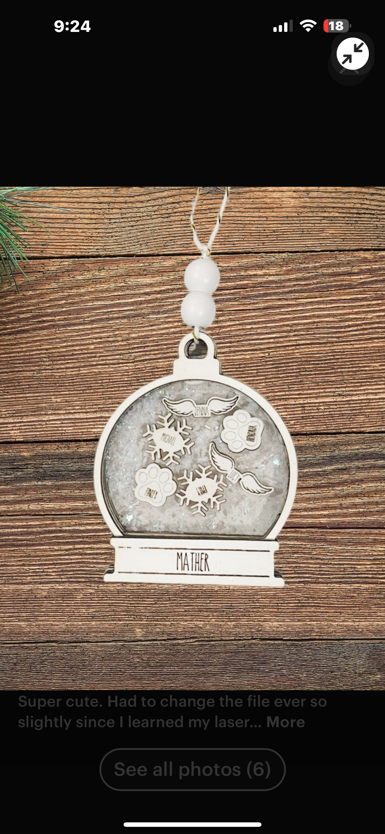 Snow Globe Ornament