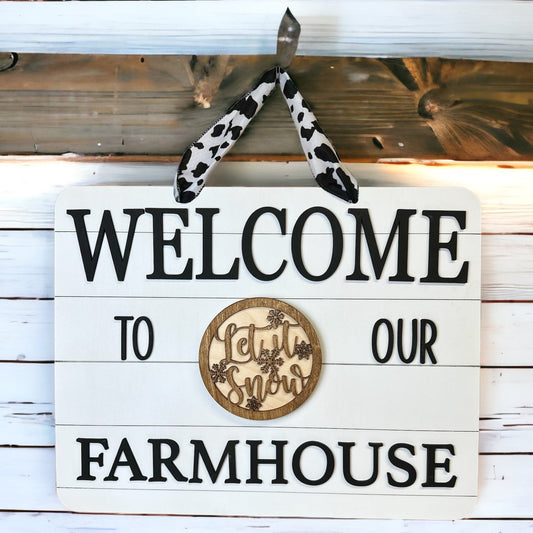 Farmhouse Sign with Simply Words Interchangeables