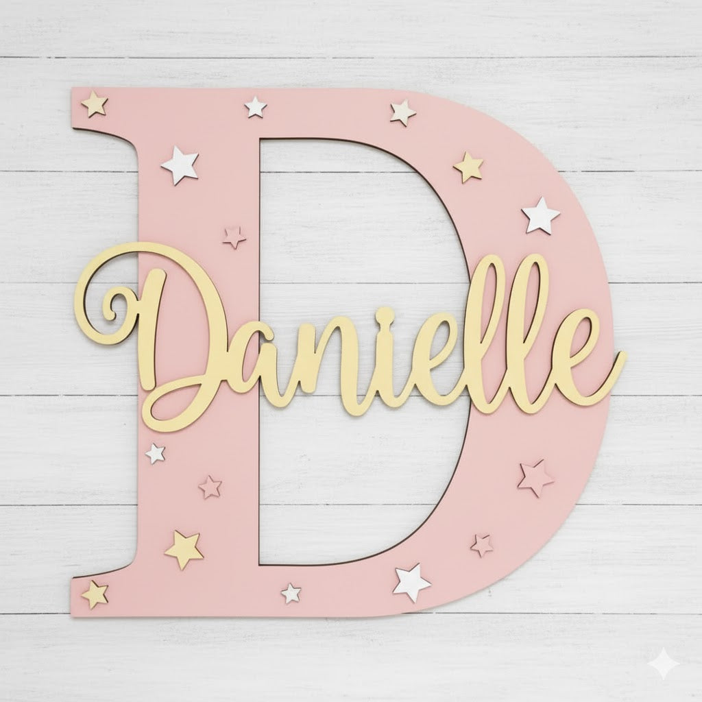 Custom Big Block Name Sign