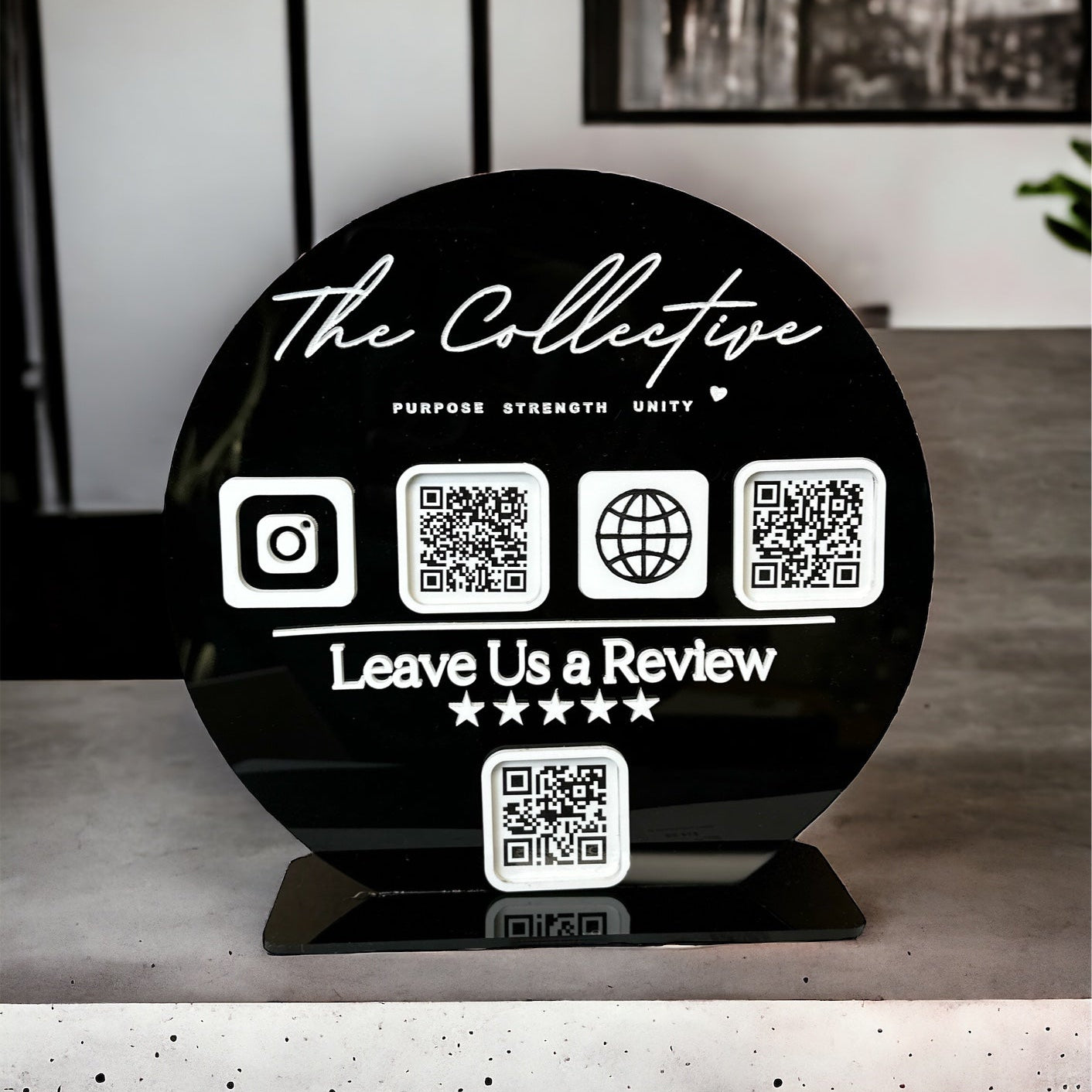 ROUND Social Media Sign