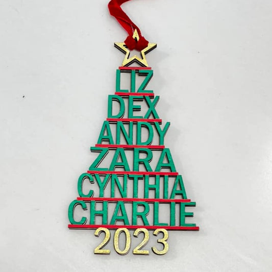 Christmas Name Tree Ornament