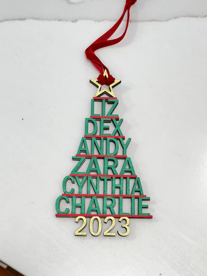 Christmas Name Tree Ornament