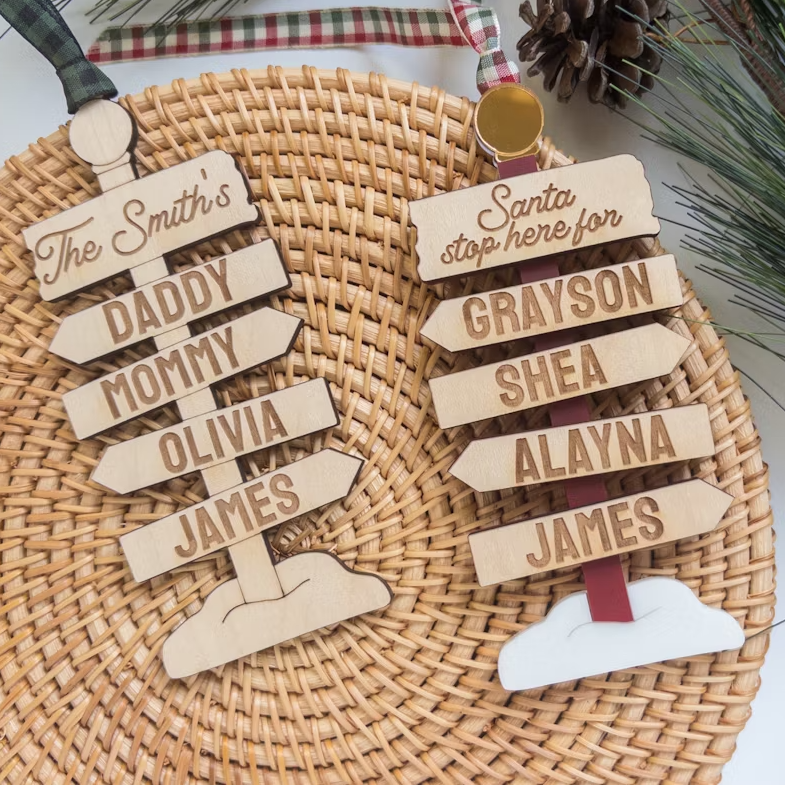 North Pole Personalized Name Sign Post