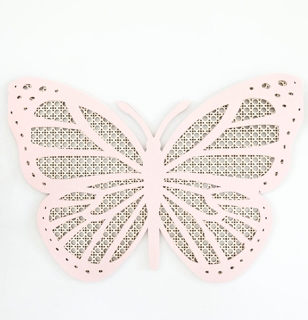 Boho Rattan Butterfly Set of Two
