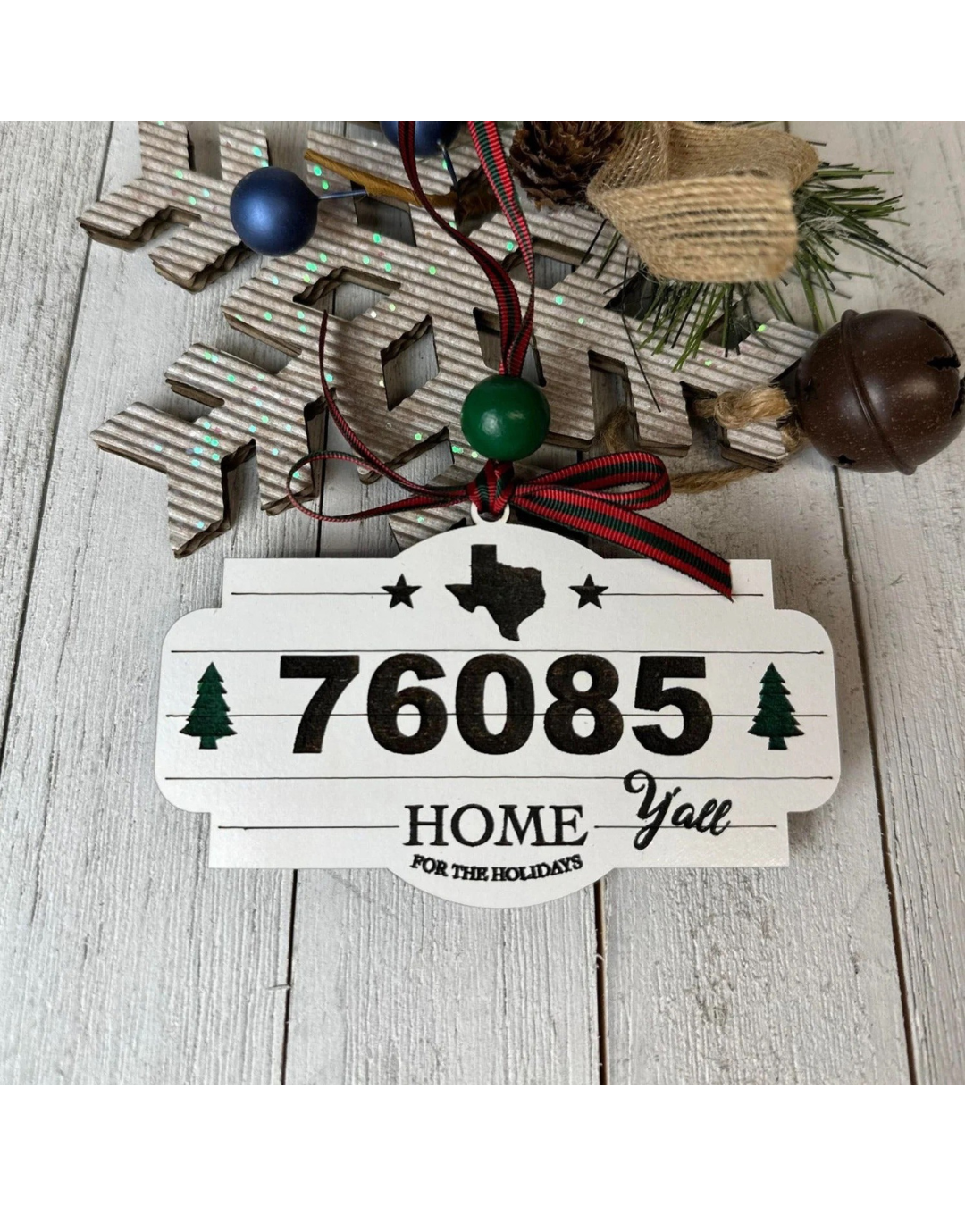 Weatherford Texas ZipCode Christmas Ornaments