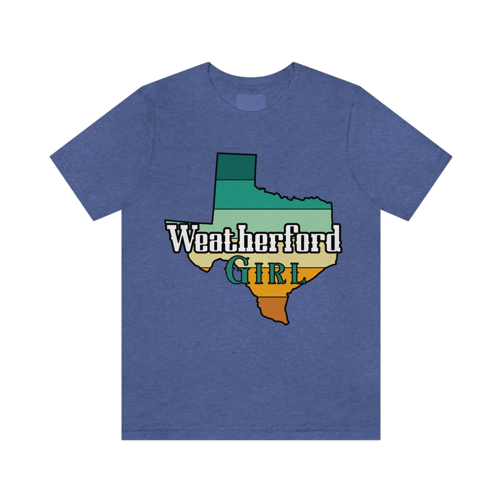 Weatherford Girl Texas State Retro Tee