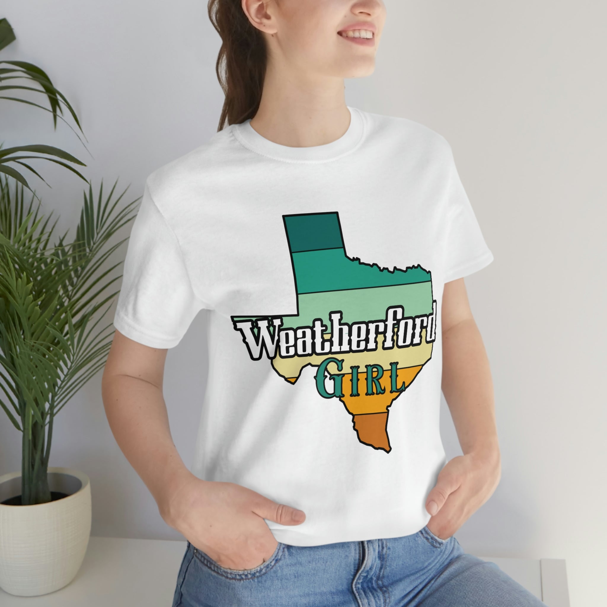 Weatherford Girl Texas State Retro Tee
