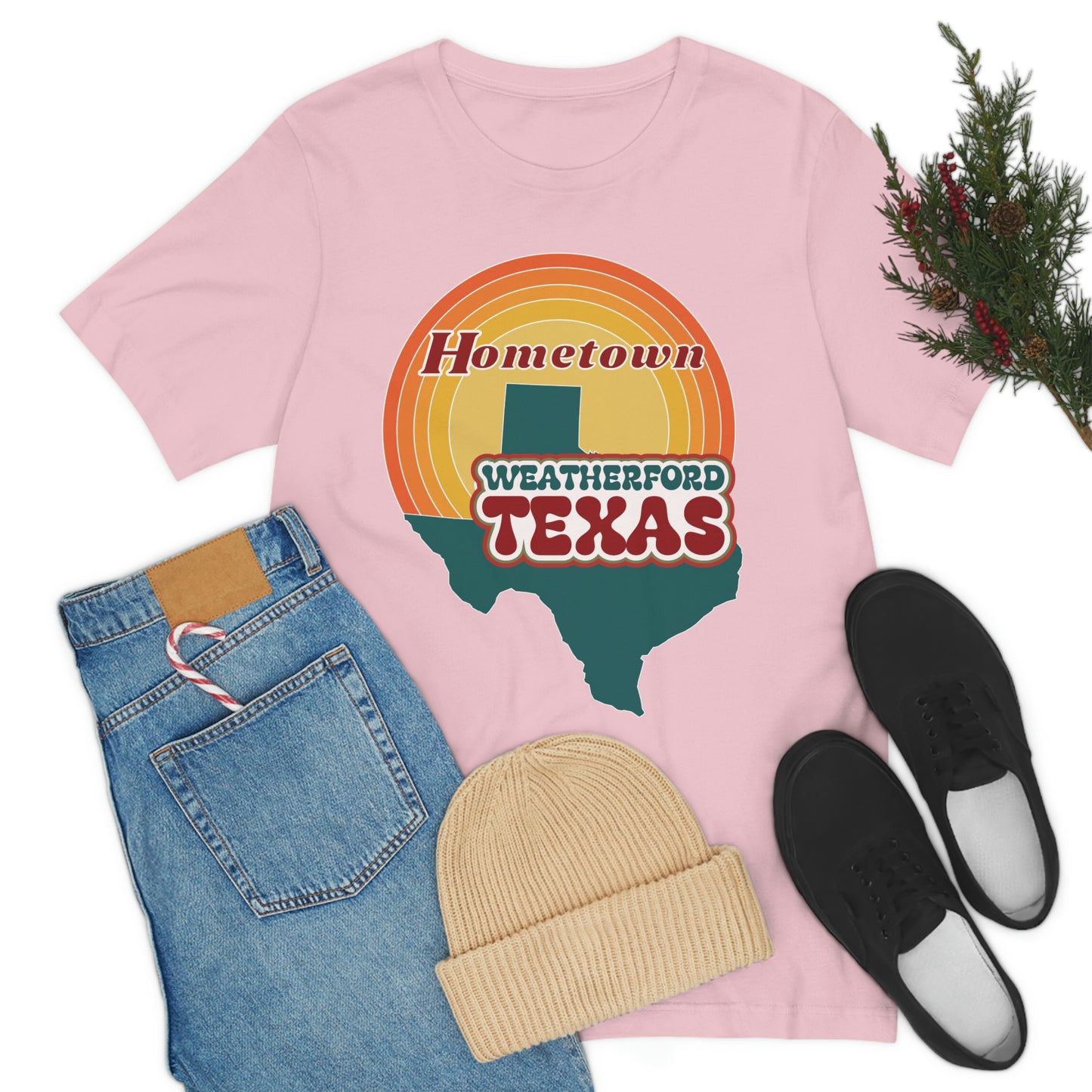 Hometown Weatherford Texas State Retro Tee