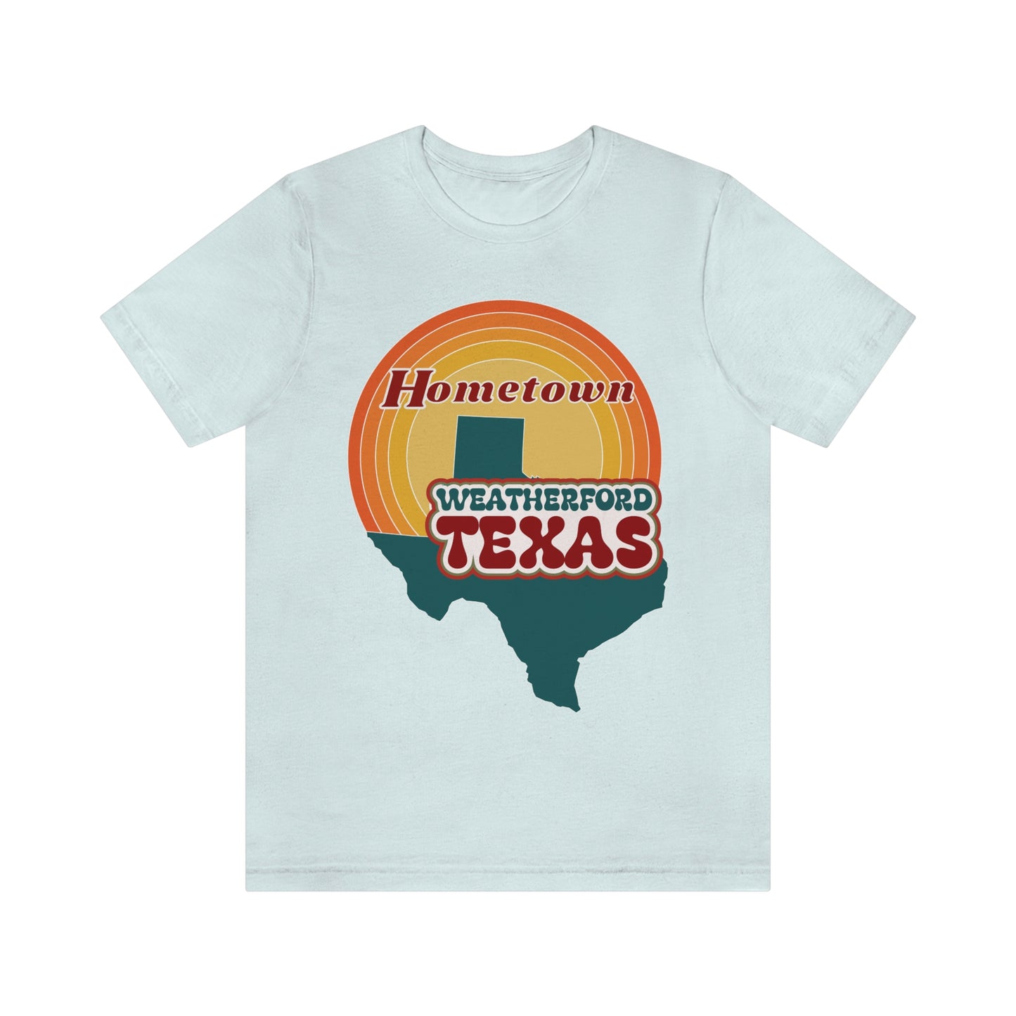 Hometown Weatherford Texas State Retro Tee
