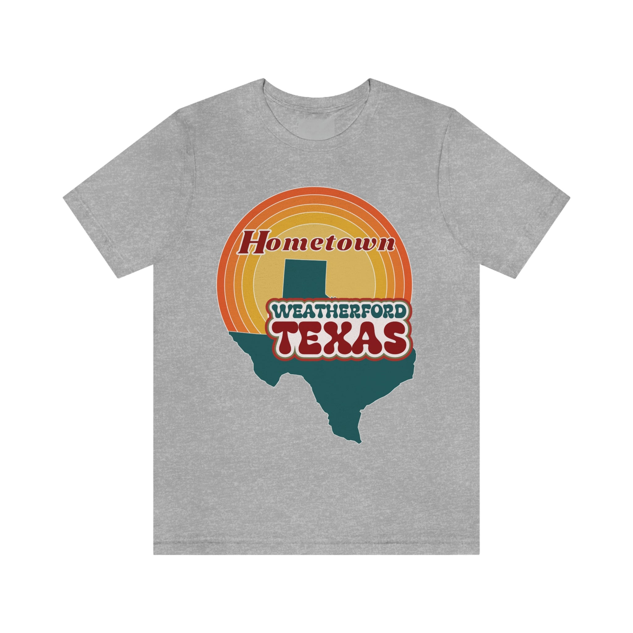 Hometown Weatherford Texas State Retro Tee