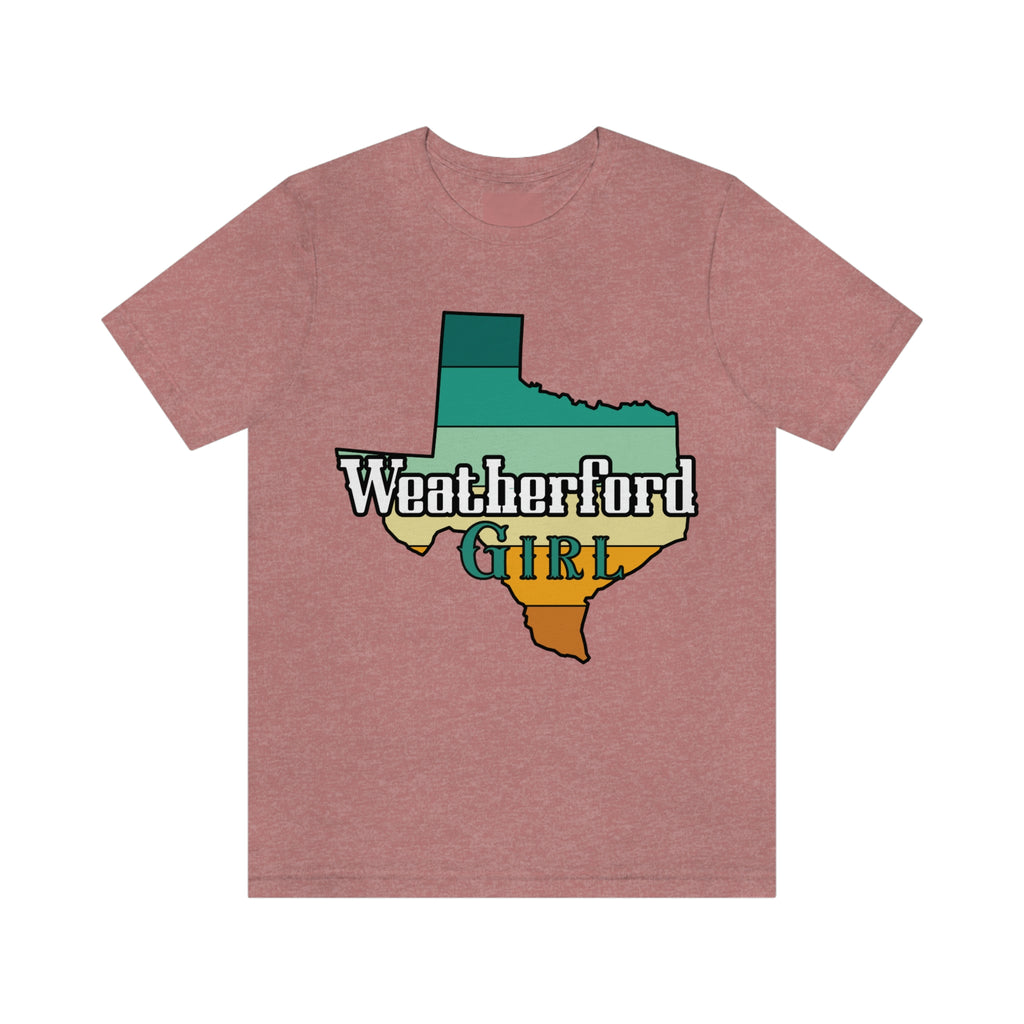 Weatherford Girl Texas State Retro Tee
