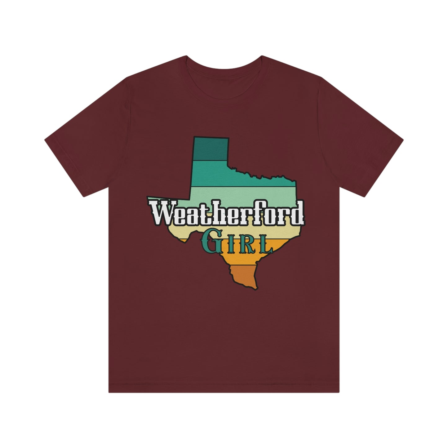 Weatherford Girl Texas State Retro Tee