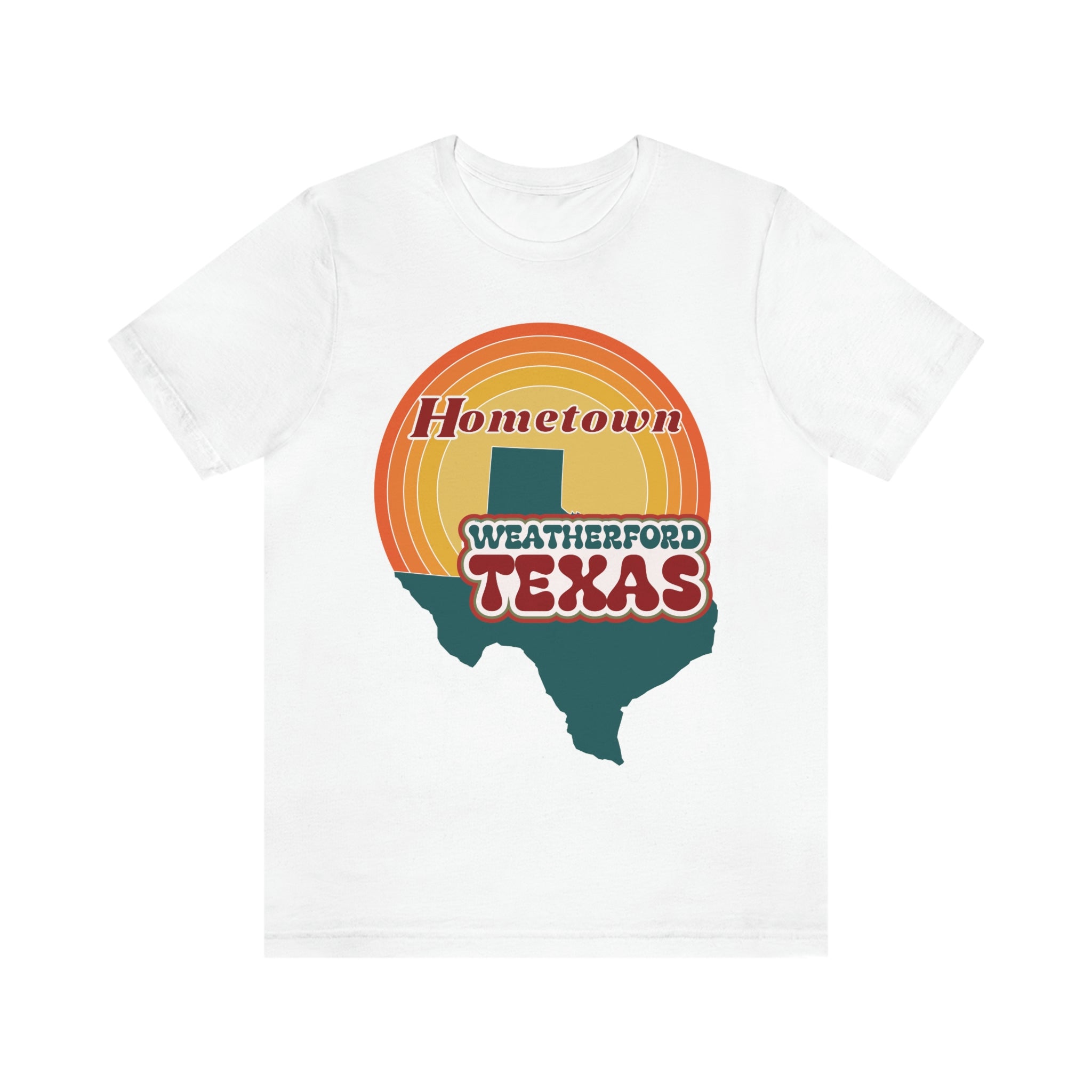 Hometown Weatherford Texas State Retro Tee