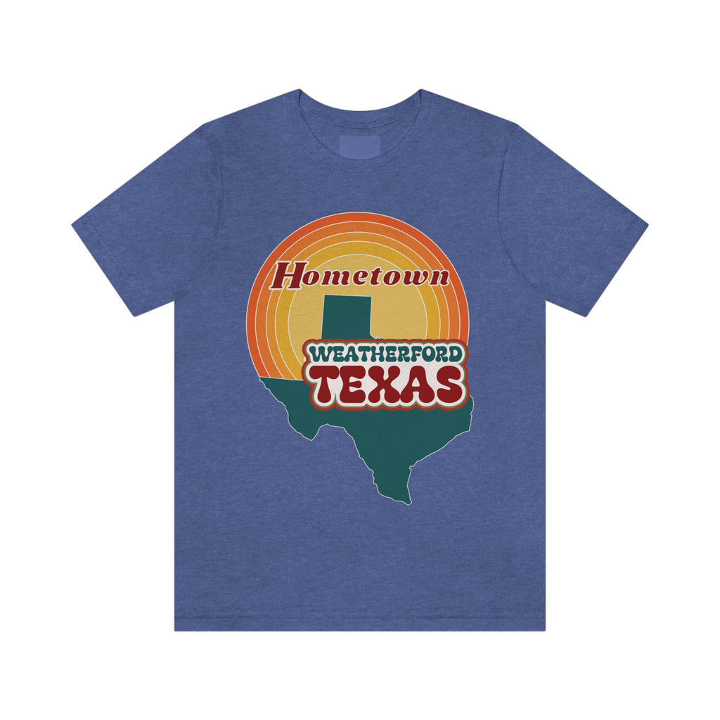 Hometown Weatherford Texas State Retro Tee