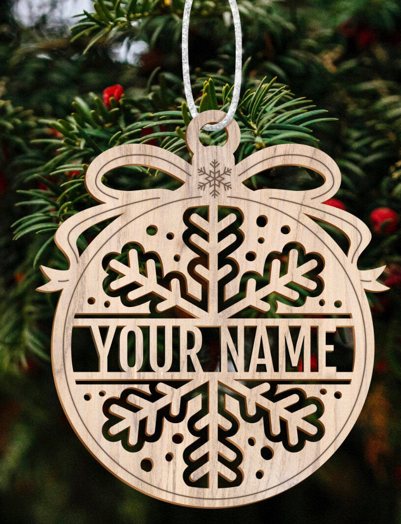 Personalized Christmas Laser Cut Ornaments