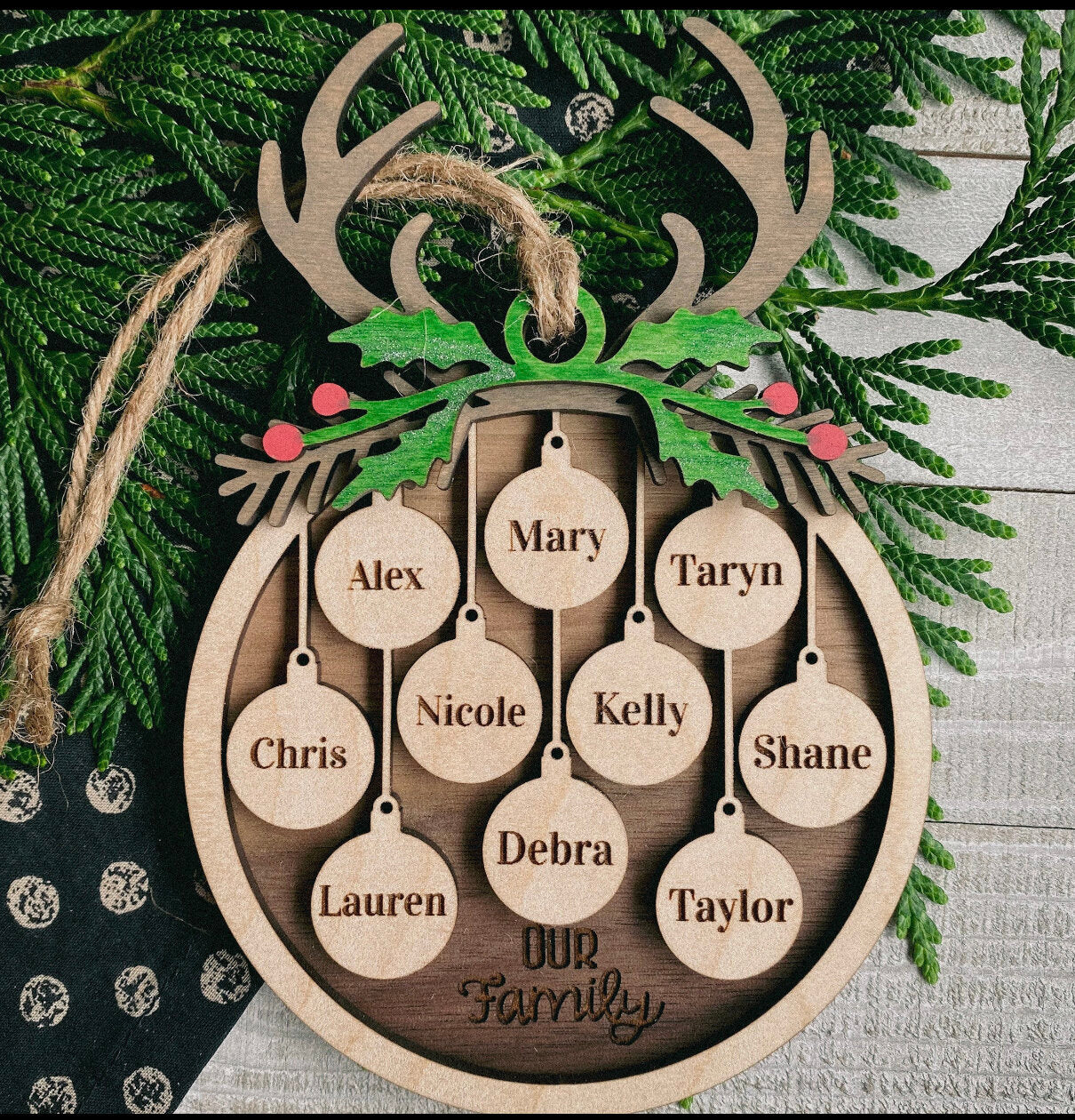 Personalized Christmas Bulbs Ornament