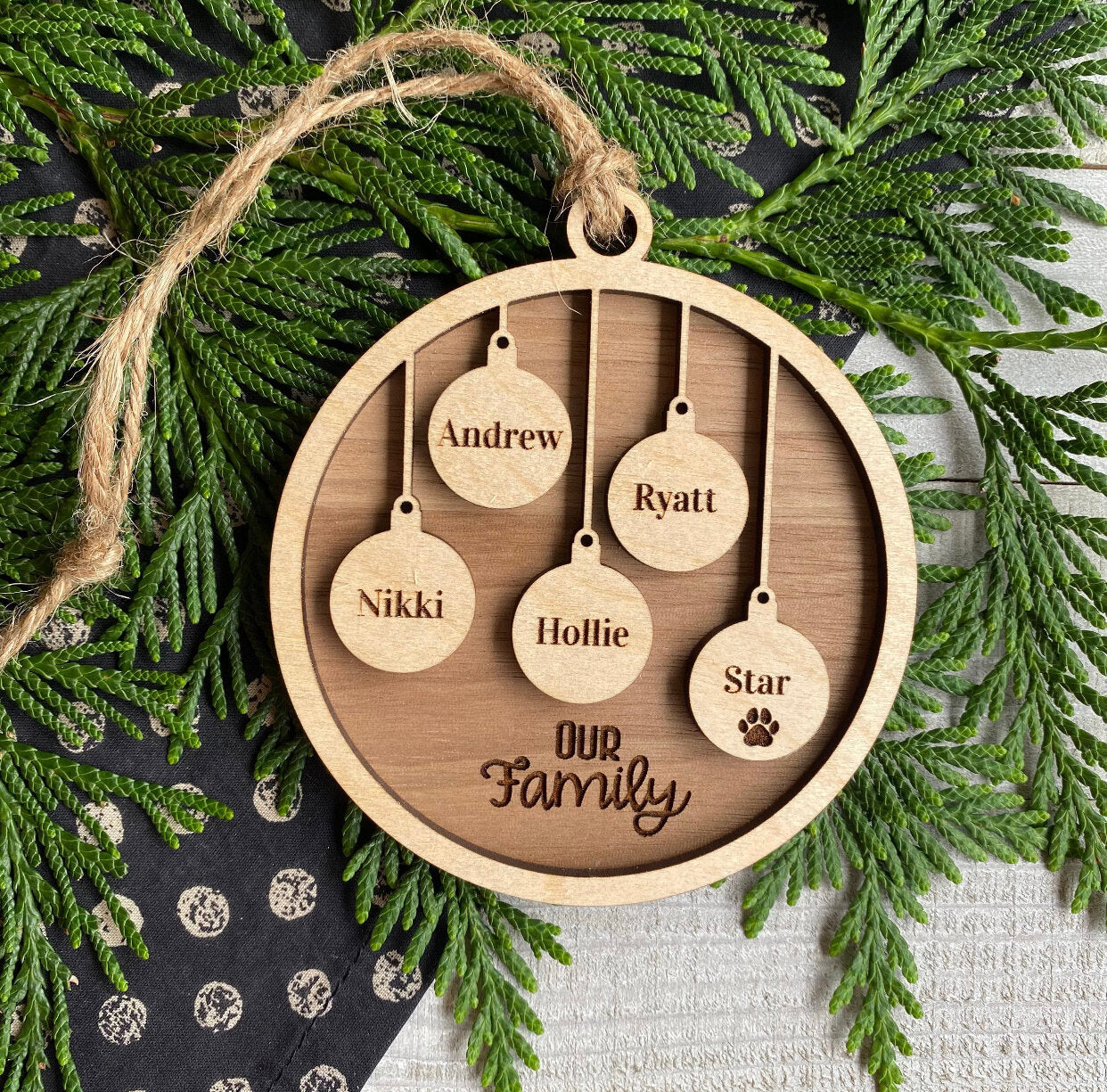 Personalized Christmas Bulbs Ornament