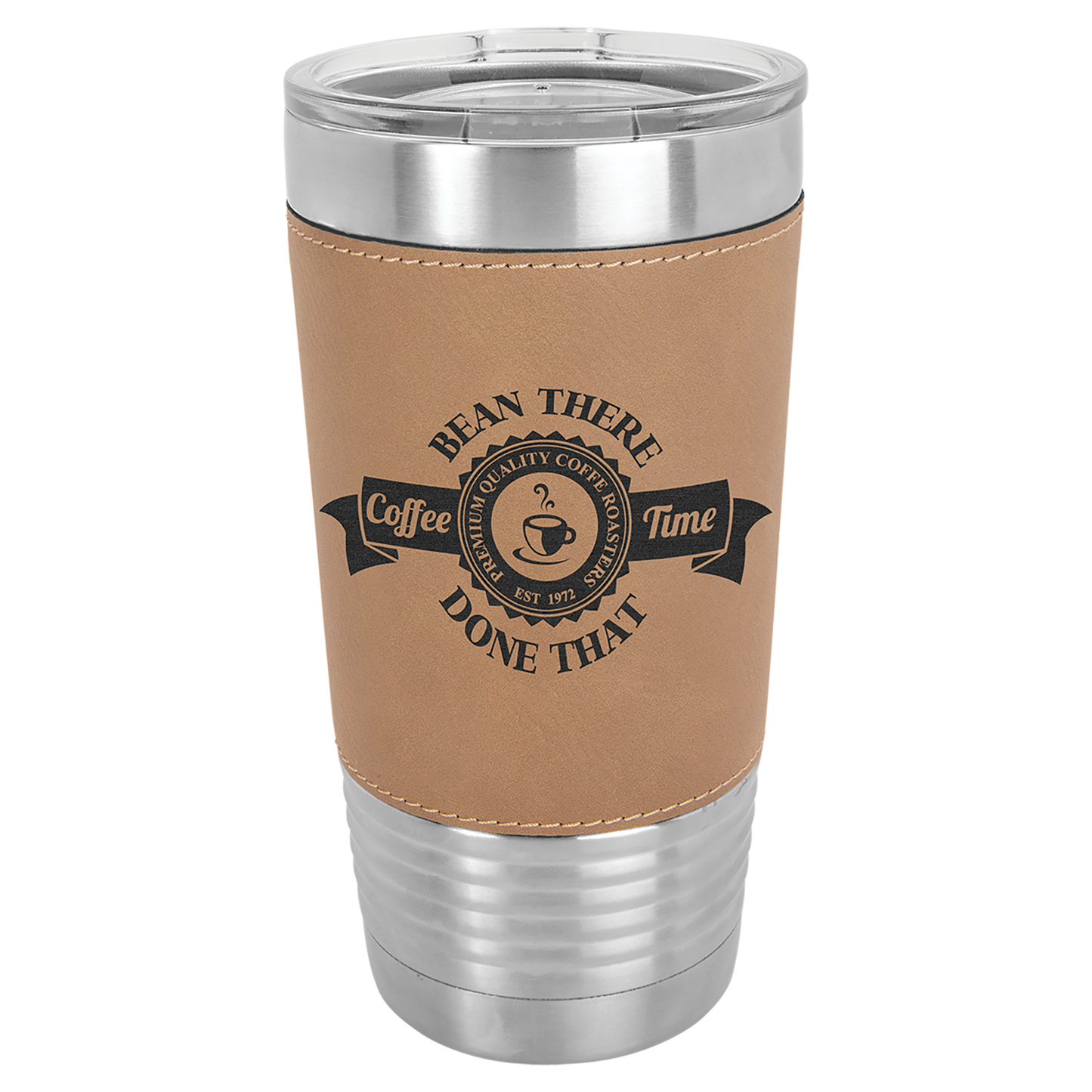 20 Oz Personalized Leather Wrapped Tumbler