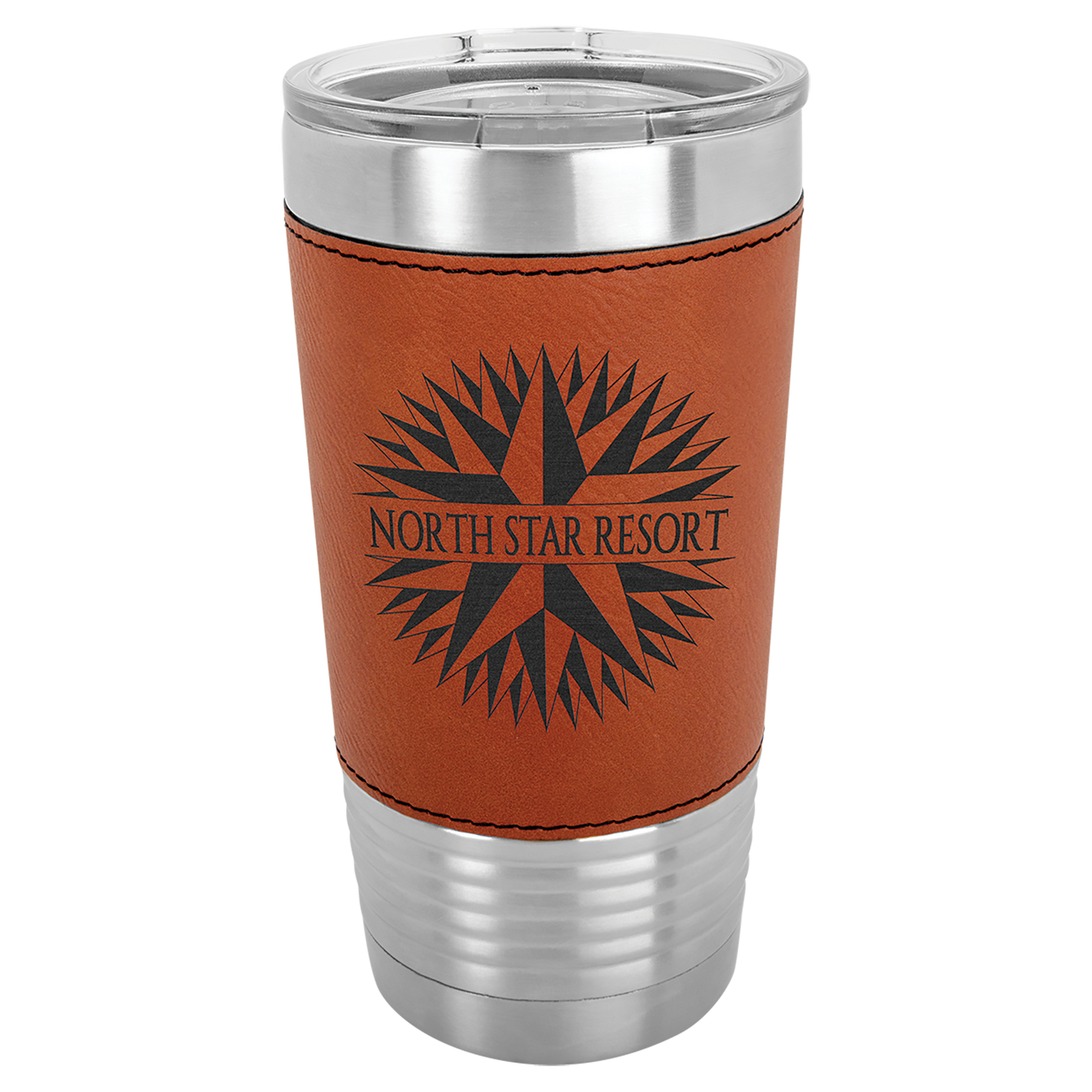 20 Oz Personalized Leather Wrapped Tumbler