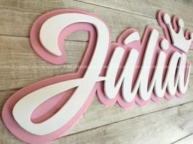 Double Layered Child's Name Wall Sign