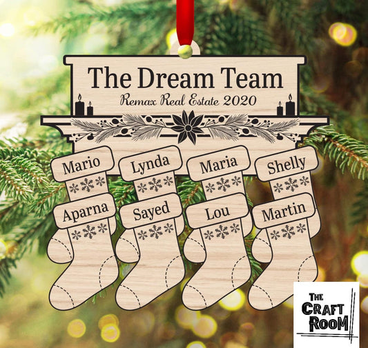 Family Personalized Stockings Ornament