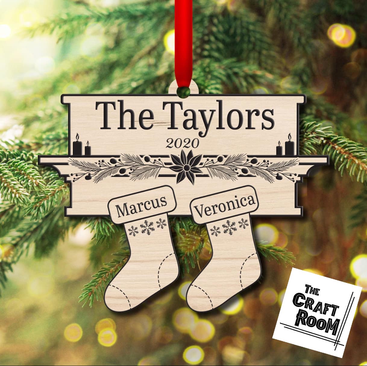 Family Personalized Stockings Ornament