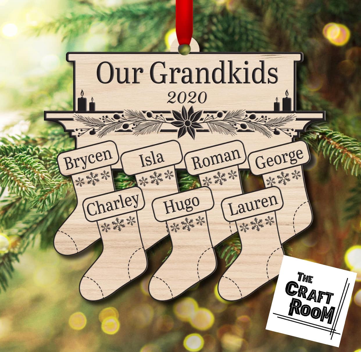 Family Personalized Stockings Ornament