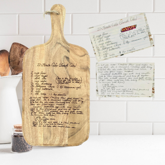 Engraved Family Recipe Cutting boards.