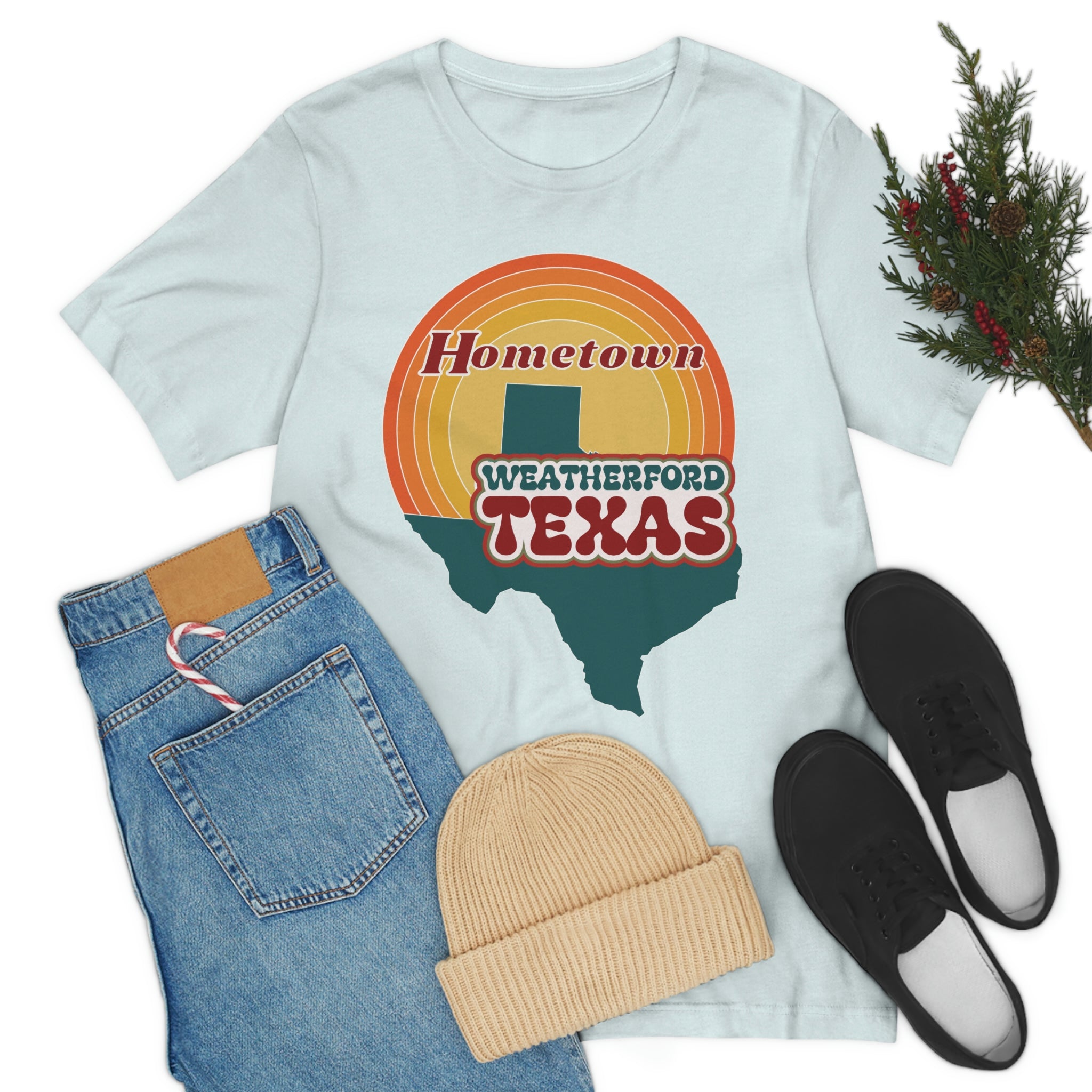Hometown Weatherford Texas State Retro Tee