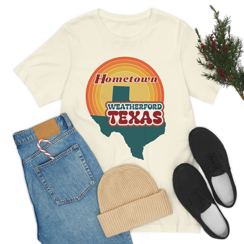 Hometown Weatherford Texas State Retro Tee