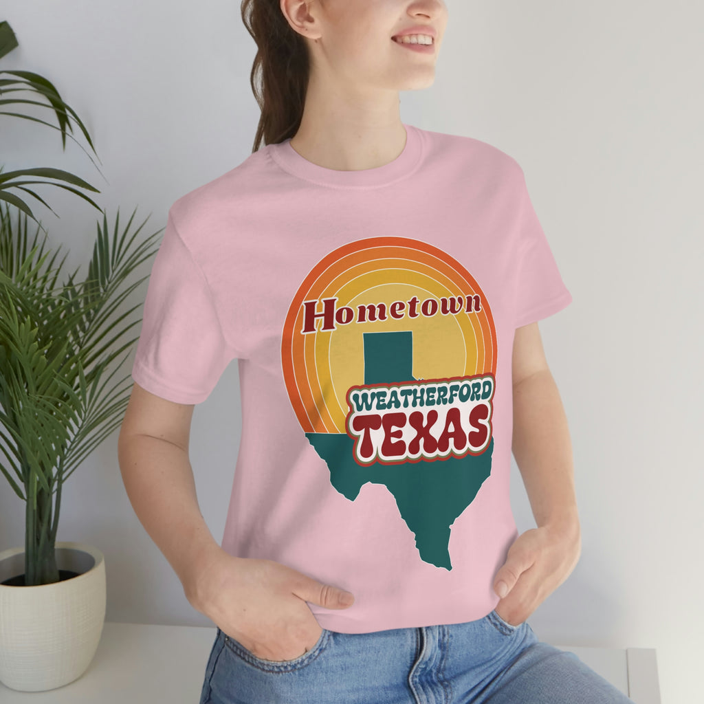 Hometown Weatherford Texas State Retro Tee