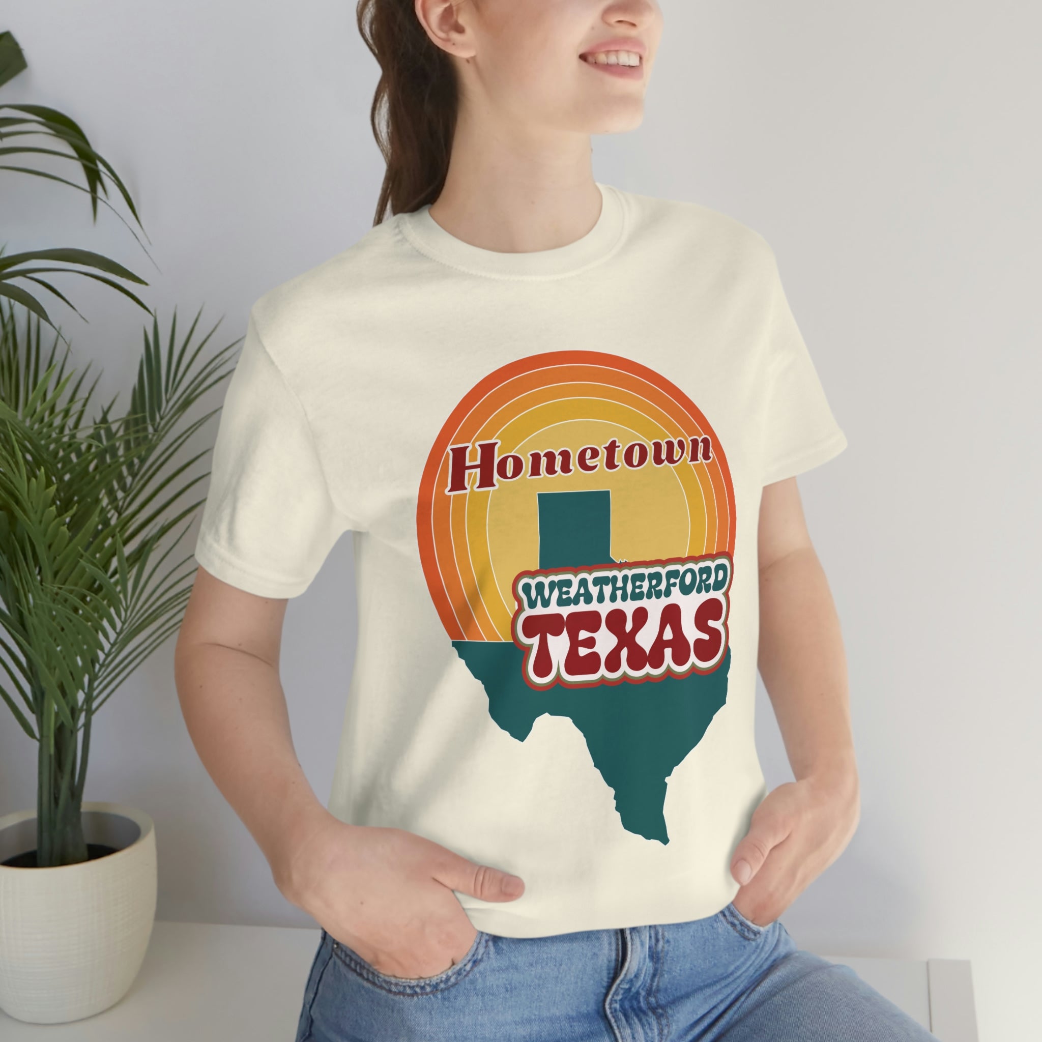 Hometown Weatherford Texas State Retro Tee