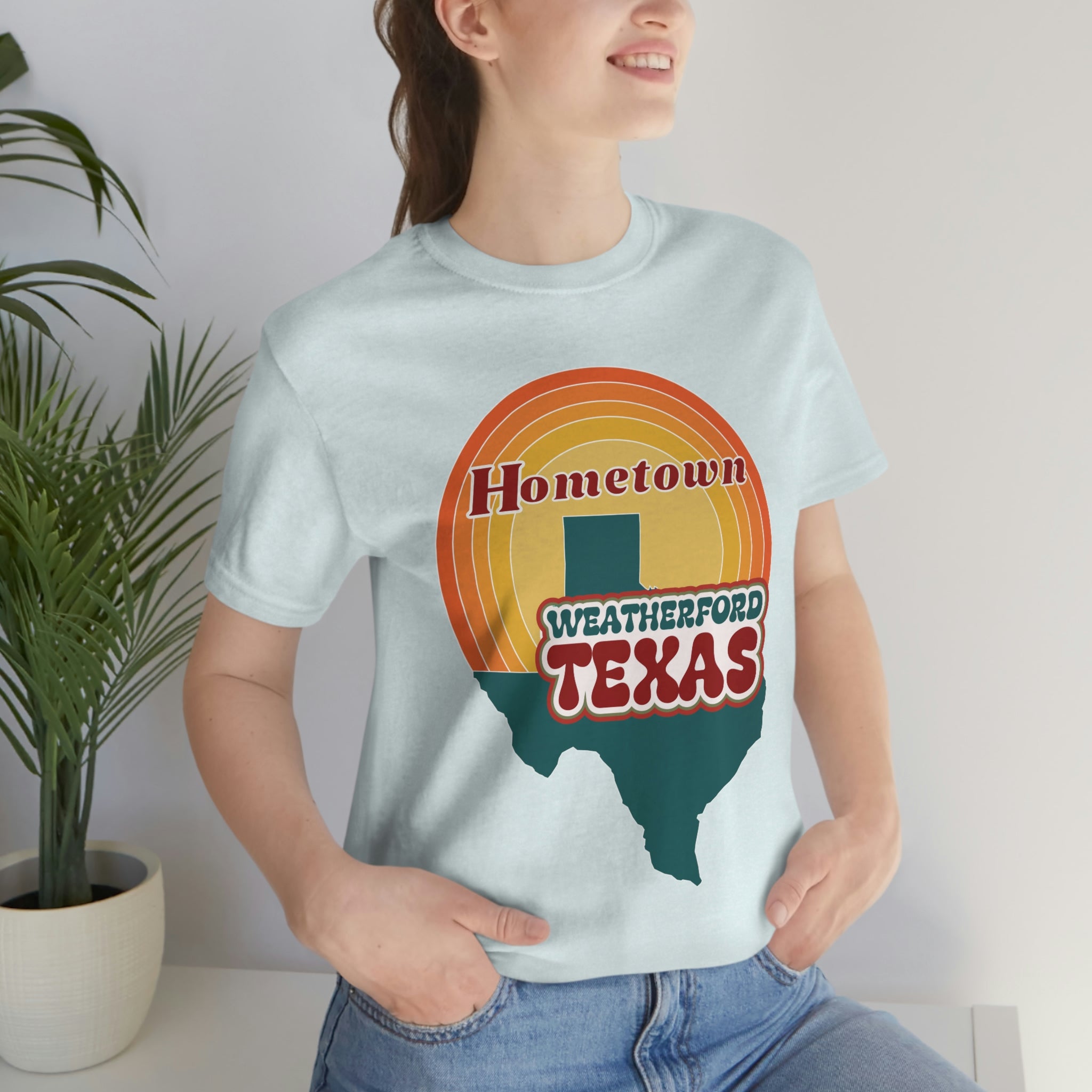 Hometown Weatherford Texas State Retro Tee