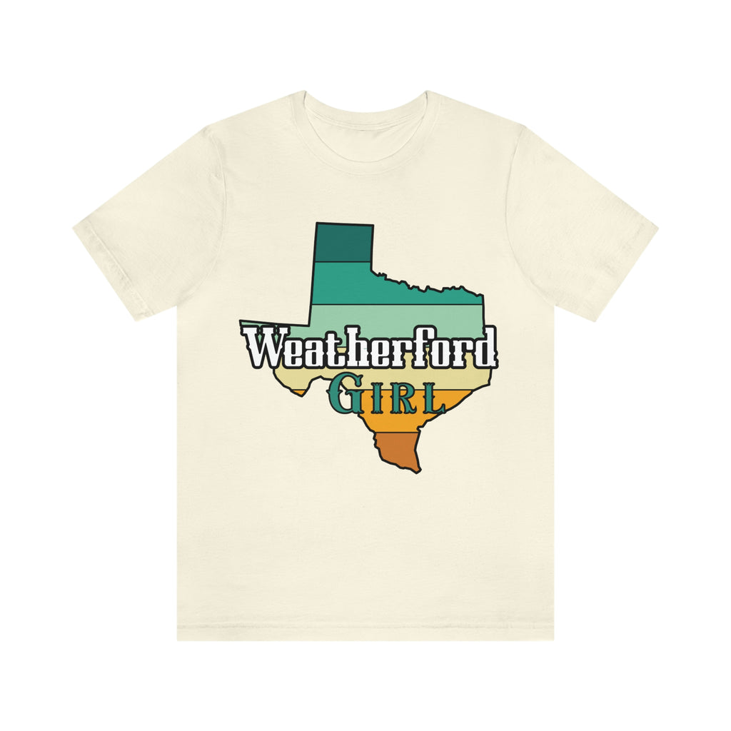 Weatherford Girl Texas State Retro Tee