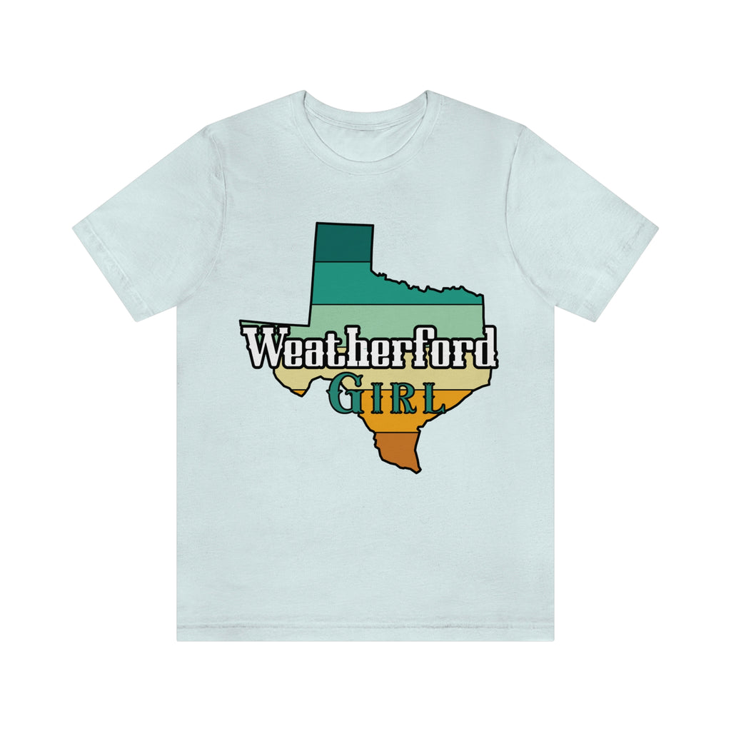 Weatherford Girl Texas State Retro Tee