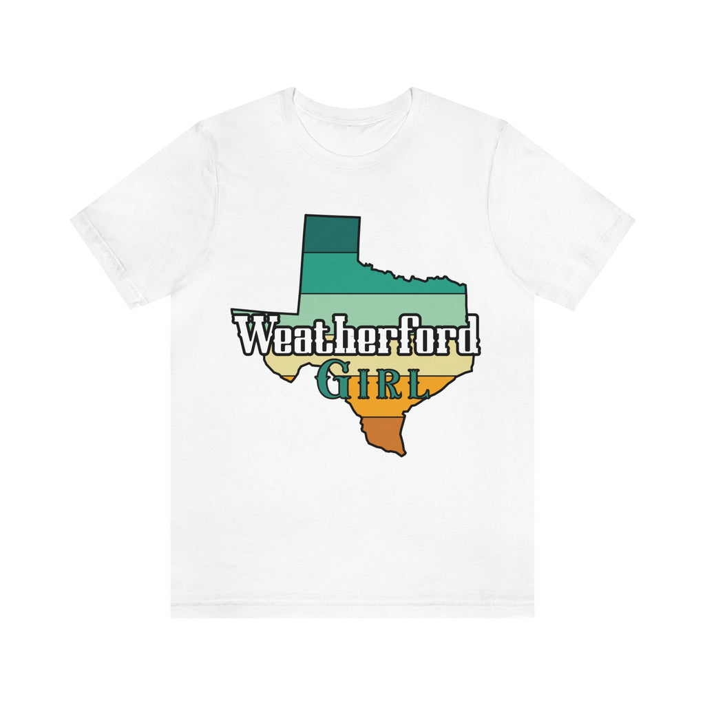 Weatherford Girl Texas State Retro Tee