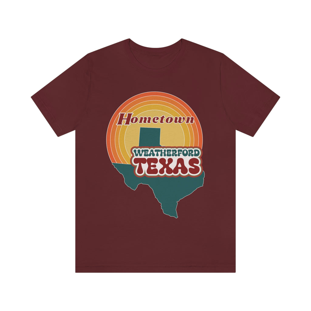 Hometown Weatherford Texas State Retro Tee